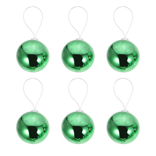 Green Christmas Tree Ornaments Set 6 Pcs