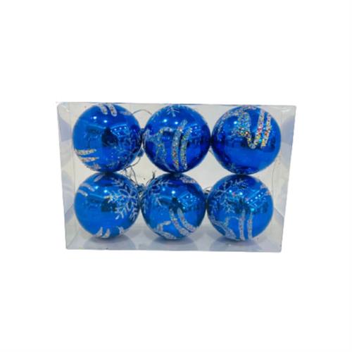 Blue Christmas Tree Ornaments Set 6 Pcs