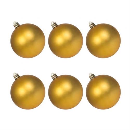 Gold Christmas Tree Ornaments Set 6 Pcs