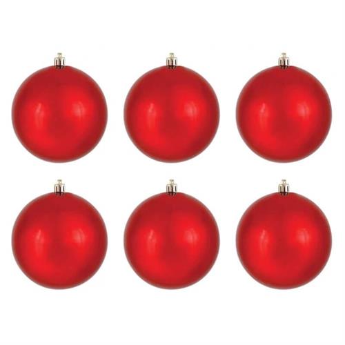 Red Christmas Tree Ornaments Set 6 Pcs