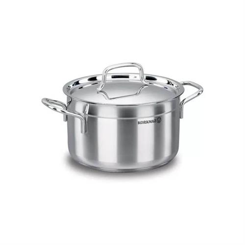 Korkmaz Alpha Stainless Steel Pot 18CM A1017 [Supports Induction Cooktops]