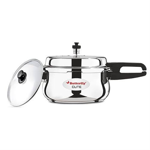Butterfly Cute Stainless Steel Pressure Cooker With Glass Lid 2L