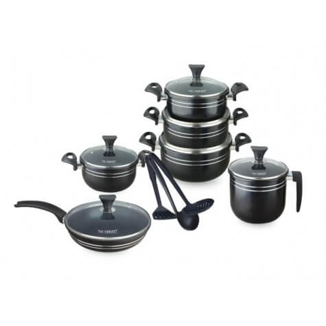 Harvest 15 Pcs Cookware Set 3353[Supports Induction Cooktops]