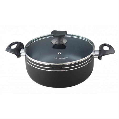 Harvest 24CM Non-Stick Casserole With Glass LId 742886 [Supports Induction Cooktops]