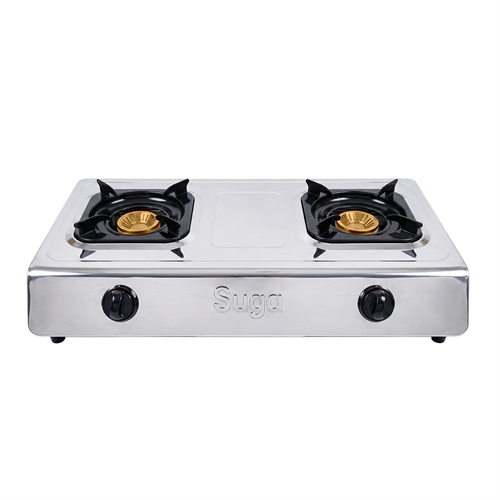 Suga 2 Burner Gas Cooker 2B-5128DY [Brass Burners]