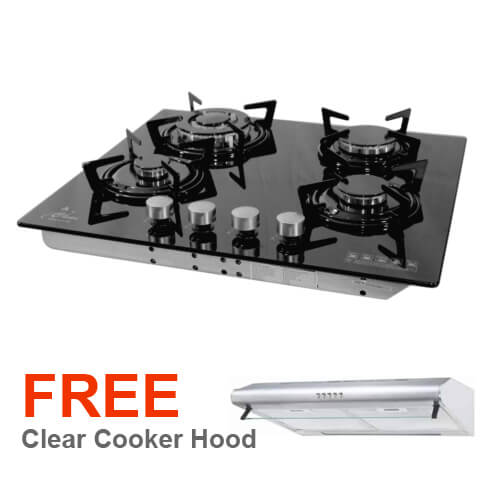 Clear Cooker Hob F4-B60 + Clear Cooker Hood NYCE10