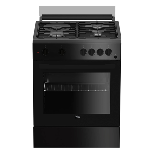 Beko Freestanding Oven With 1 Hot Plate And 3 Gas Burners 72L B-FSST63110DBL