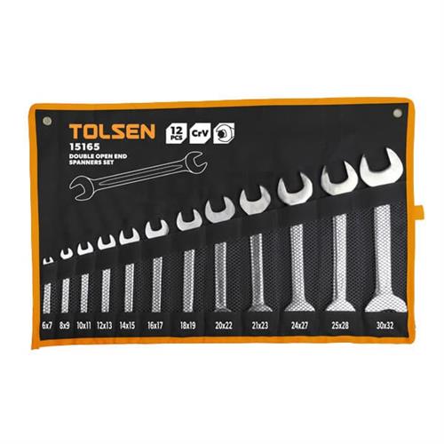 Tolsen 12pcs Double Open End Spanners Set 15165