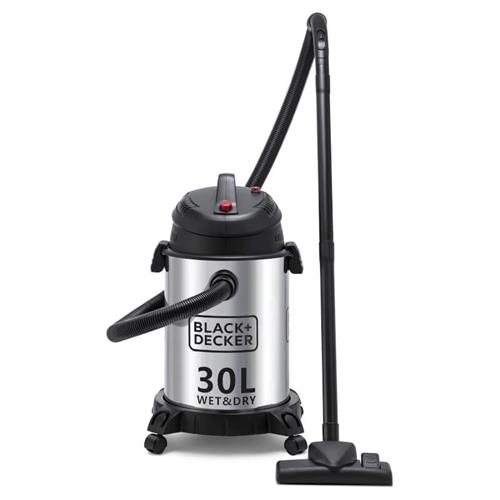 Black+Decker 30L Wet & Dry Drum Vacuum Cleaner 1400W (Stainless Steel Tank) WV1450-B5