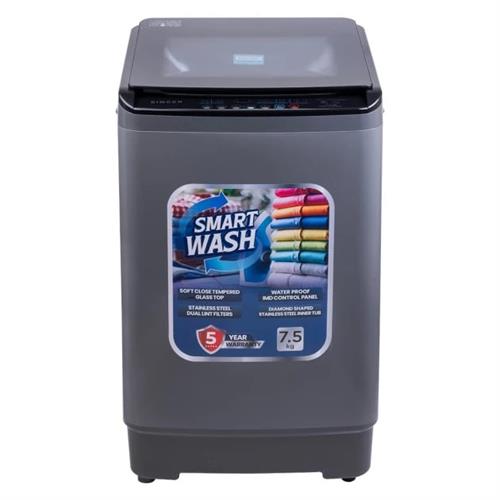 Singer Glass Top Fully Automatic Washing Machine 7.5kg SWM-FAR75GT