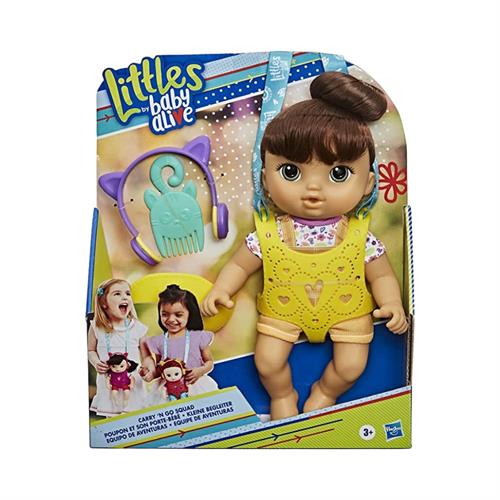 Baby Alive Carry n Go Squad Little Nadia Brown Hair Doll