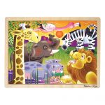 Melissa & Doug African Plains Wooden Jigsaw Puzzle 24 Pieces