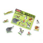 Melissa & Doug Zoo Animals Sound Puzzle 8 Pieces