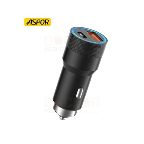 ASPOR A909 PD+QC 38W Fast Car Charger LED Light