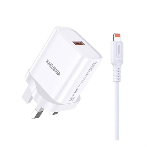 Kakusiga KSC-1218 Xionglu Series charger set (UK)(USB to Lightning)