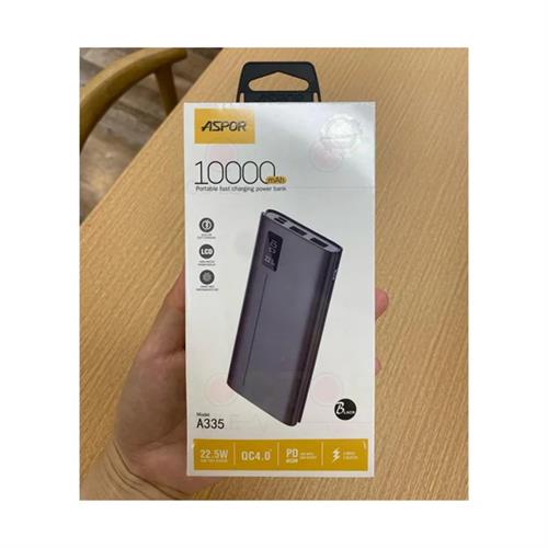 ASPOR A335 10000mAh Power Bank 22.5W PD + QC 3.0 LCD DISPLAY QUICK CHARGE