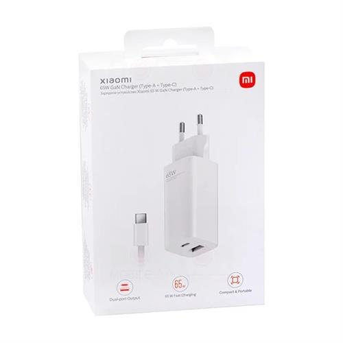 Xiaomi Mi 65W GaN Fast Charger Type-A + USB-C with Cable