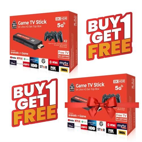 Game Tv Stick 8k Ultra HD Set Top Box With Dual Wireless Controller