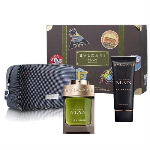 BVLGARI MAN WOOD ESSENCE EDP 100ML+100ML ASB+POUCH (SOFT BOX) SET