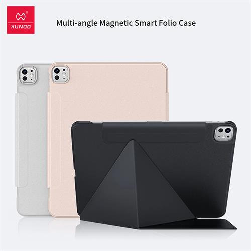 Xundd Magnetic Smart Folio Case for iPad Pro 12.9 (2018-2022) Slim Protective Cover with Auto Sleep/Wake