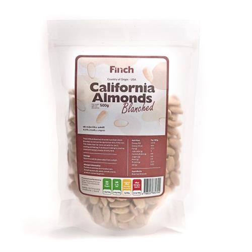 Finch California Almonds BLANCHED 500g