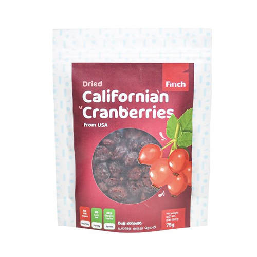 Finch Dried Californian Cranberries 75g