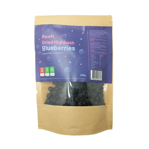 Finch Dried Highbush Blueberries 250g