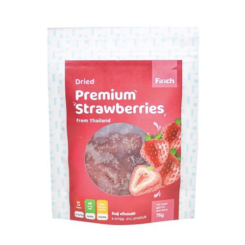 Finch Dried Premium Strawberries 75g