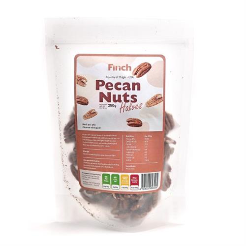 Finch Pecan Nut Halves RAW 250g