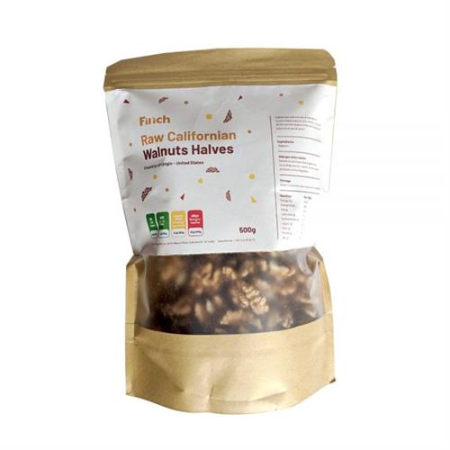 Finch Raw Californian Walnuts Halves 400g