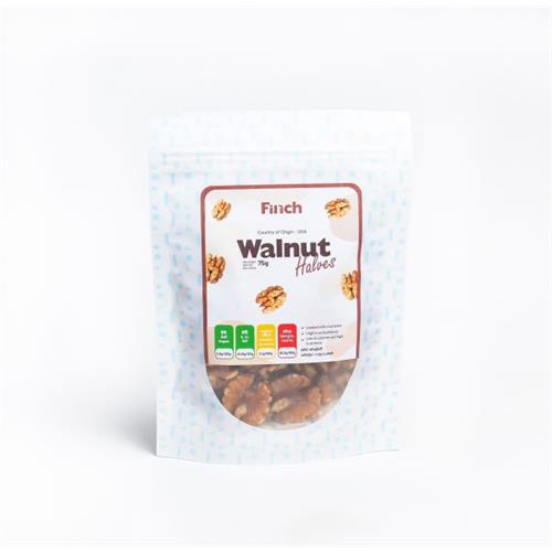 Finch Raw Californian Walnuts Halves 75g