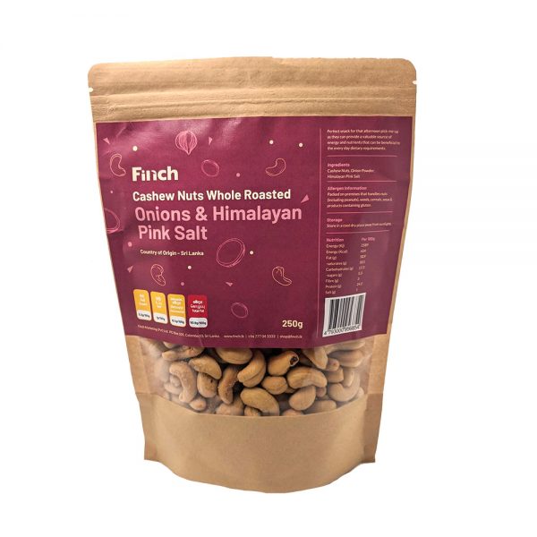 Finch Cashews Roasted Onions & Himalayan Pink Salt 250g