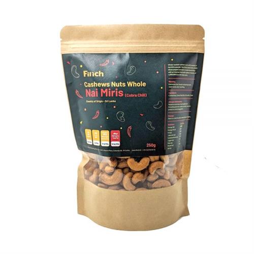 Finch Cashews Roasted Nai Miris (Cobra Chili) 250g