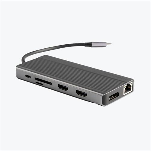 Powerology 13-in-1 USB-C Hub 4K HDMI, 100W PD, Ethernet, USB, SD, MicroSD & 3.5mm AUX