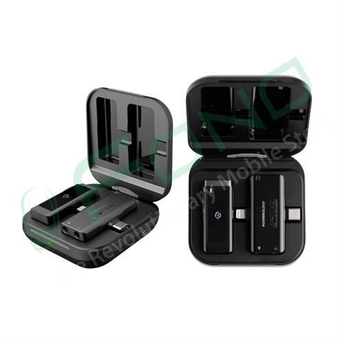 Powerology MFI Dual Connector Wireless Lavalier Microphone x1 Mic 1000mAh