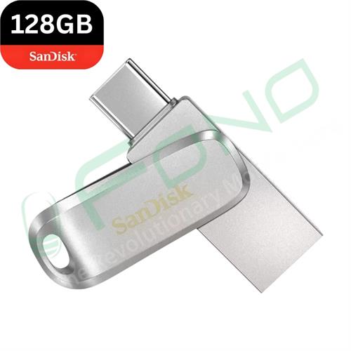 SanDisk Ultra Dual Drive Luxe USB Type-C Flash Drive - 128GB (Silver)