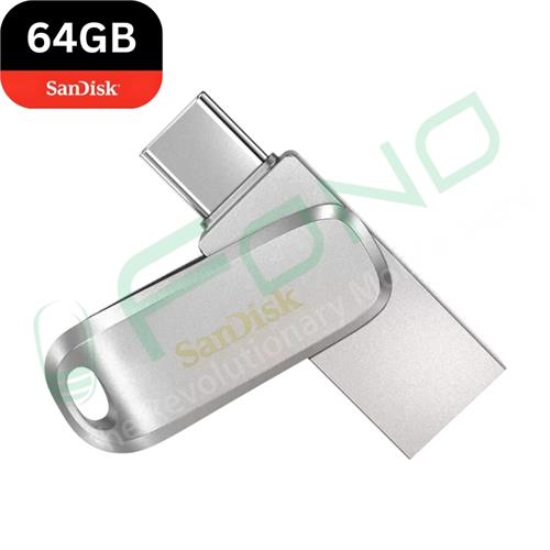 SanDisk Ultra Dual Drive Luxe USB Type-C Flash Drive - 64GB (Silver)
