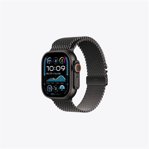 Apple Watch Ultra 2 Black Titanium Case with Black Titanium Milanese Loop