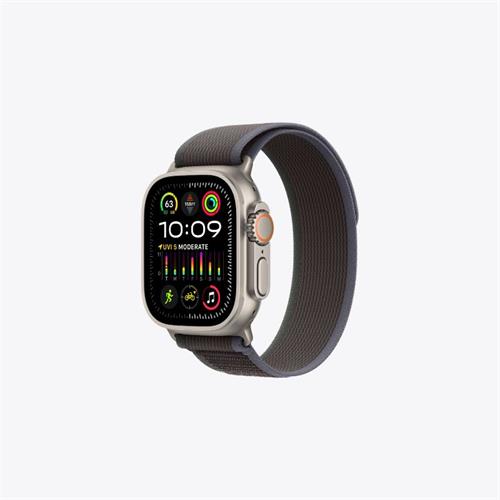 Apple Watch Ultra 2,Titanium Case with Blue/Black Trail Loop