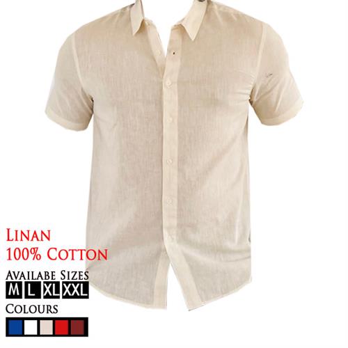 Mens 100% Cotton Linen shirt