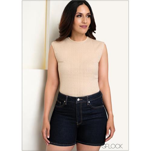 Textured Bodysuit - 140625
