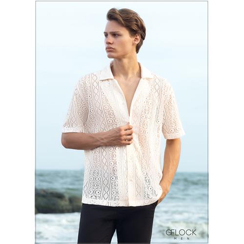 Lace Revere Collar Shirt - 270624 - 3