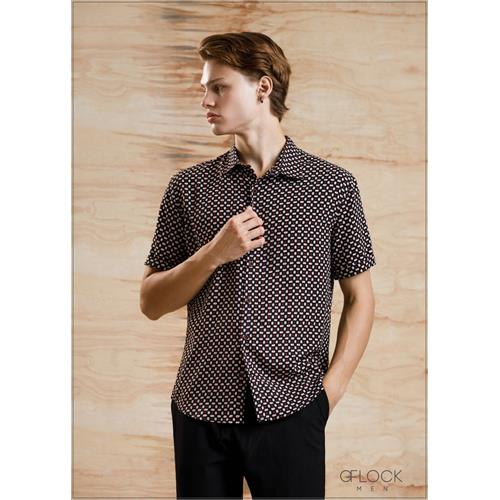 Normal Collar Short Sleeve Shirt - 100424