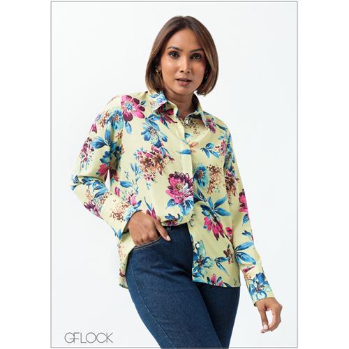 Printed Regular Collar Shirt - 160625