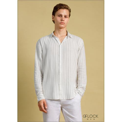 Relax Fit Stripe Linen Shirt - 030724 - 02