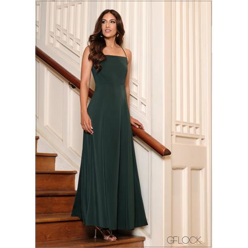 Back Criss Cross Tie Up Maxi Dress - 061023