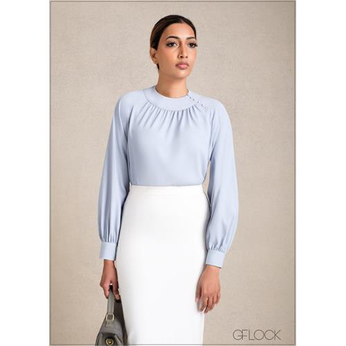 Blouse With Shoulder Opening - 281223