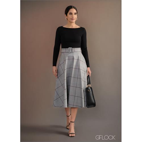 Circle Skirt With Belt - 060524