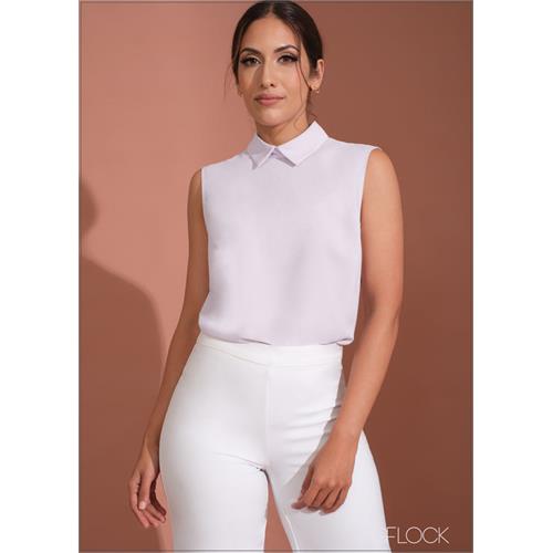 Collared Sleeveless Top - 070723