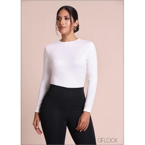 Crew Neck Long Sleeve Top - 161222